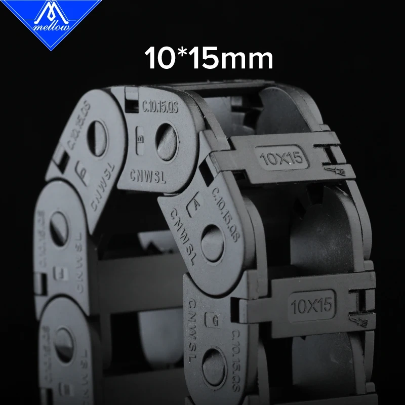 Mellow High Quality Nylon 250-350mm VORON 2.4 Cable Chains Set black Openning Type Wire Chains For 3D Printer