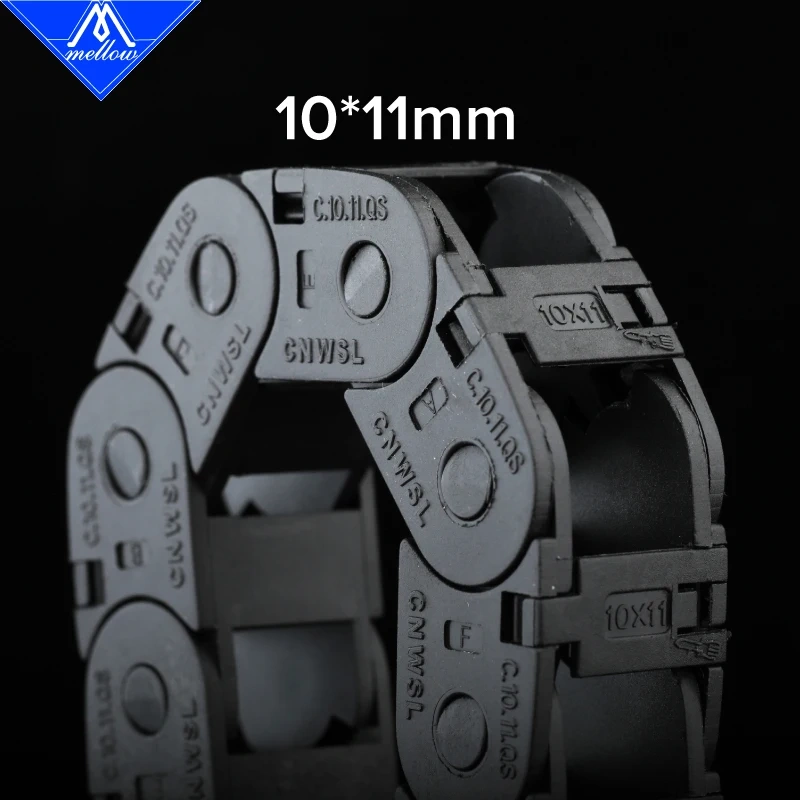 Mellow High Quality Nylon 250-350mm VORON 2.4 Cable Chains Set black Openning Type Wire Chains For 3D Printer