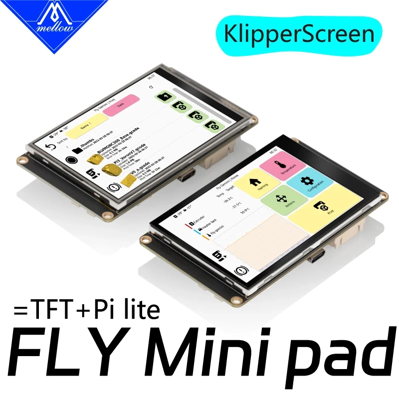 Mellow Fly Mini Pad Resistive / Capacitive Touch Screen Klipper 3.5 Inch Display H3 Chip For DIY VzBoT Voron Ender 3 3D Printer