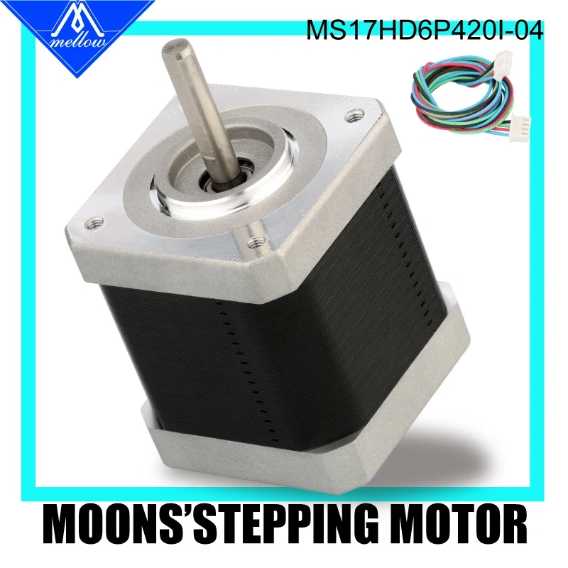 Mellow High Temperature Moons 48MM Nema 17 Stepper Motor 4-Lead For 3D Printer Parts Voron 2.4 Blv Mgn Cube Ender 3 Prusa i3