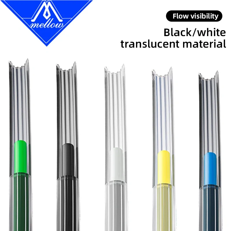 Mellow Star Shaped Japanese Materials PTFE Tube 4mm OD Teflonto Ultra-Smooth Flow DIY 3D Printer For Bambu Lab AMS  Creality