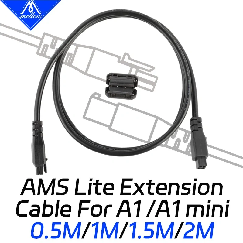 Mellow Premium 4-pin Extension Cable for Bambu Lab AMS Lite A1/A1mini 3D Printers