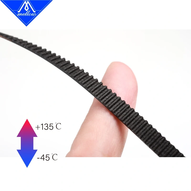 Mellow High Temperature EPDM GATES-LL-2GT Gear Synchronous Belt GT2 Width 6MM 9MM 10MM Timing Belt For BOX 3D Printer Voron BLV