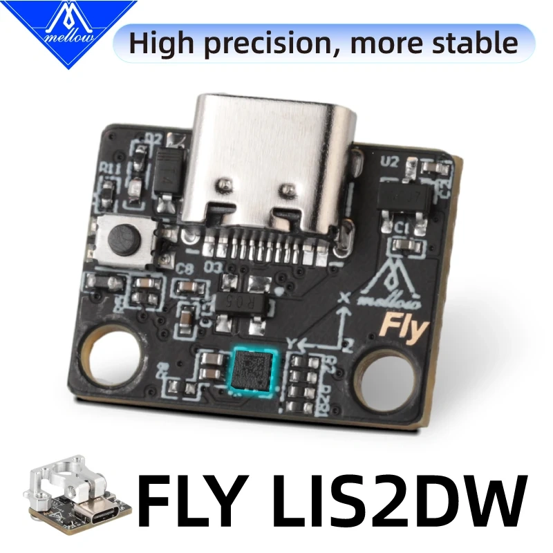 Mellow Fly-LIS2DW Accelerometer Board For Klipper Gemini Rspberry Pi Revo Hotend TZ2.0 K1 MK8 ADXL345 Bracket 3D Printer Parts
