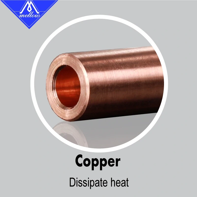 Mellow All-Metal NF D-TCrazy Kraken Heat Break Titanium&Copper 3D Printer Nozzle Throat For Chimera Extruder HOTEND Heater Block