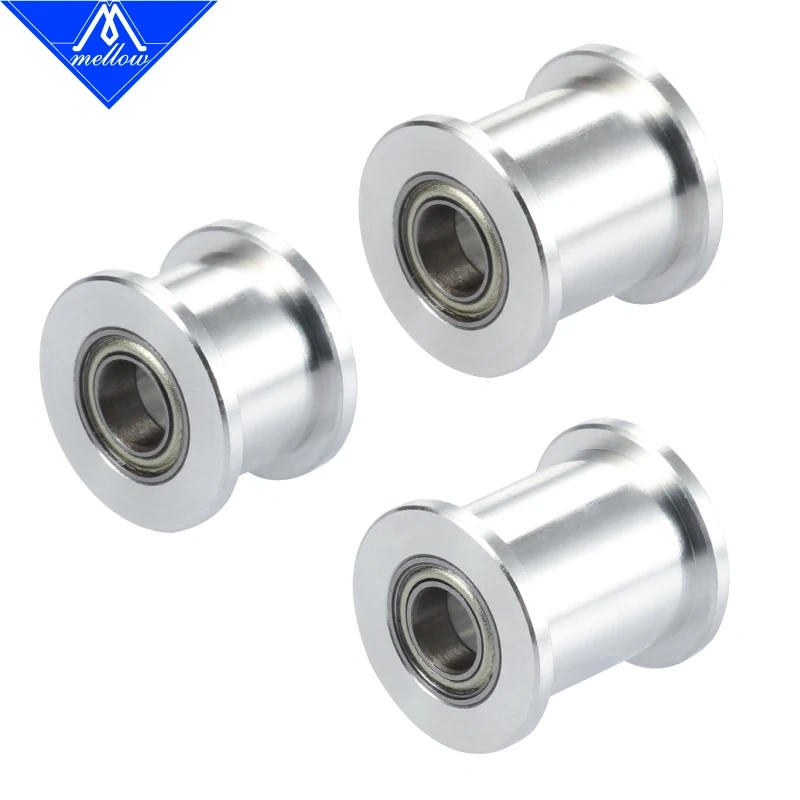 Mellow 3D Printers Parts 1pcs GT2 Idler Timing Pulley 20 Tooth Wheel Bore 5mm Aluminium Gear Teeth for GT2 Timing belt  6MM
