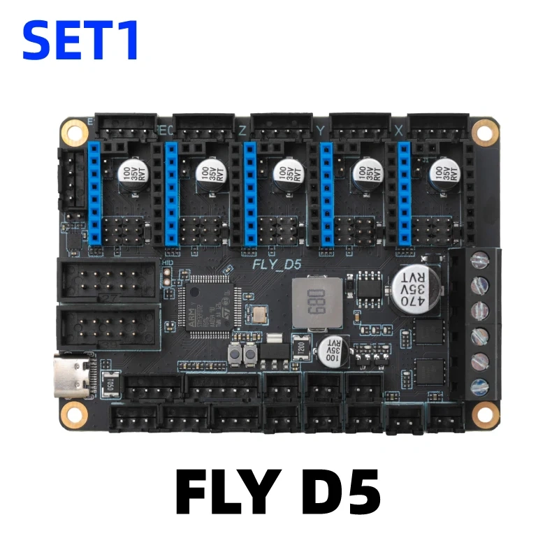 Mellow 5 Axis FLY D5 V1.0 Board 32Bit Control Board Klipper Firmware TMC2209 UART 3D Printer Parts For Ender 3/5 Voron0.1/0.2