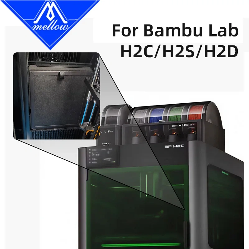 Top Sale Mellow H2D HEPA13 + Activated Carbon Air Ultra Filter For Bambu Lab H2D / H2S / H2C  Series For 3D Printer Parts