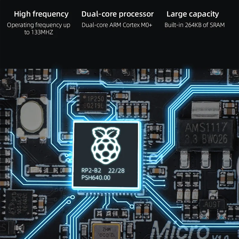 Mellow Fly Micro 4 V1.0 Board HV 4 Axis 32Bit Raspberry Pi RP2040 For Uart TMC2209 3D Printer, Klipper Canbus Voron V0.1 Ender3