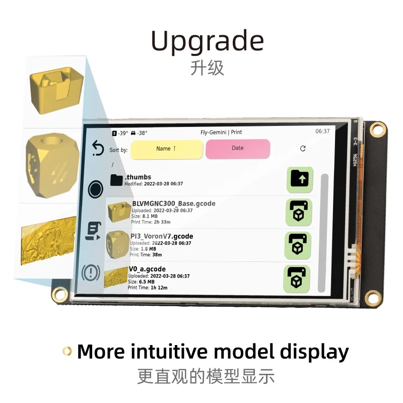 Mellow 3.5in 50fps SPI FLY TFT V2 Klipper Capacitive/Resistive Touch Screen For Fly Pi V2/C8/Raspberry Pi Zero/3B/4B 3D Printer