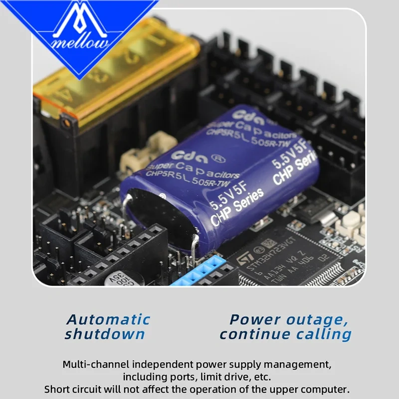 Mellow FLY C5 V1.0 Motherboar SOC H618 MCU H723 550Mhz For Hi-Speed DIY 3D Printer Accessories E3 V3.0 Ender3 V2 CR10 Voron V0.1