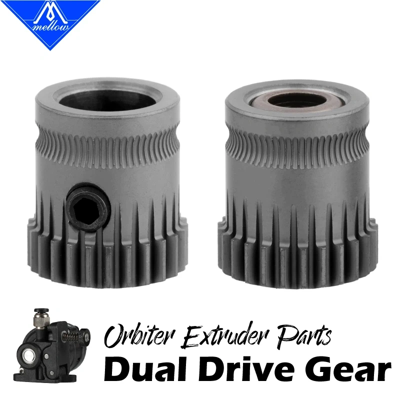 Mellow DIY RNC Nano Coated Wearable Bore 8MM Drivegear Kit Dual Drive Gear For Voron Galileo Extruder / Orbiter V1.5 Extruder