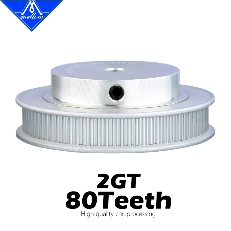 Mellow Voron 3D Printer Parts 80 Teeth 2GT Synchronous Pulley Bore 5mm For Width 6mm GT2 Timing Belt GT2 Pulley Belt 80Teeth 80T