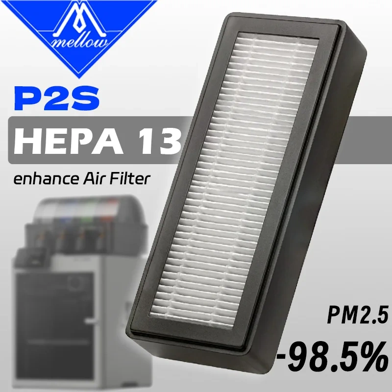 Hot Sale Mellow HEPA13 + Activated Carbon Air Ultra Filter For Bambu Lab P2S Series For 3D Printer Parts
