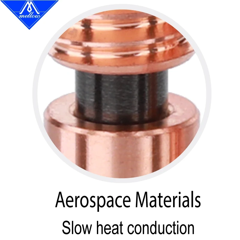 Mellow High Temperature NF Prusa MINI Zone Heatbreak Aerospace & Copper 3D Printer Throat For Printing Reduce Clogging