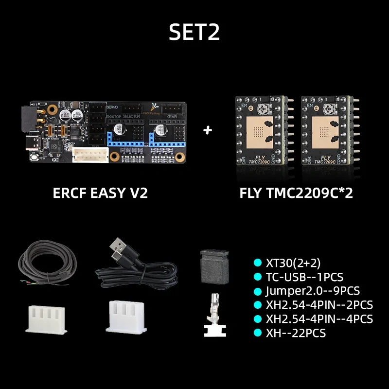Mellow Fly ERCF EASY V2 Board, Supports 5V And Up to 12 Channels, Enraged Rabbit Carrot Feeder For Voron Klipper, CAN, USB, RS23