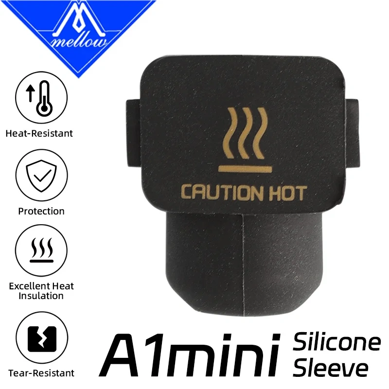 Mellow 2/4PCS Silicone Socks Cover Case for Bambu Lab A1 Mini 3D Printer Hotend High-Temperature Insulation Sleeve