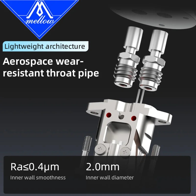 Mellow DualVelo AIR Lite All-Metal Hotend & Extruder for Large-Format 3D Printers — High-Speed DIY 3D Printing