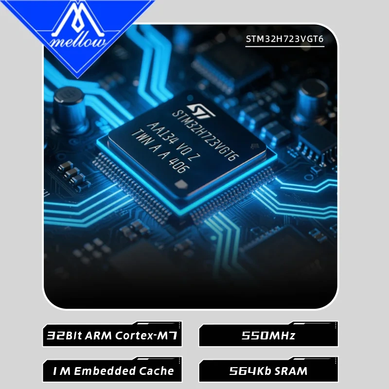 Mellow FLY C5 V1.0 Motherboar SOC H618 MCU H723 550Mhz For Hi-Speed DIY 3D Printer Accessories E3 V3.0 Ender3 V2 CR10 Voron V0.1