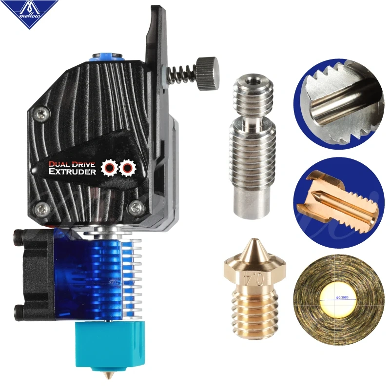 Mellow Hardened Steel DDG Extruder Bowden Dual Drive Extruder For MK8 Anet Cr-10 Prusa I3 Mk3 Ender 3 Upgrade 3D Printer Parts