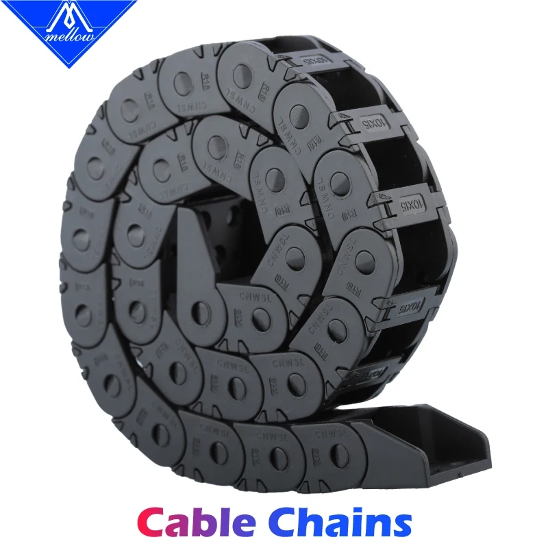 Mellow High Quality Nylon 250-350mm VORON 2.4 Cable Chains Set black Openning Type Wire Chains For 3D Printer