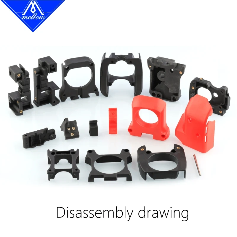 Mellow Voron 2.4 R2 AB Clockwork  Nylon+Glass Injection V6 Extruder Shell High Temperature And Durable 3D printer parts