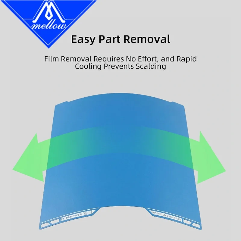 Mellow EvoBambu H2C MintPad Cool Plate Build Surface For Bambu Lab Low Temperature Enhanced Bonding Double-Sided Flexible Bed