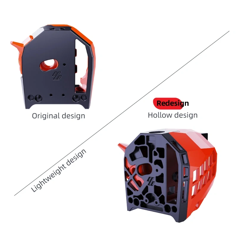 Mellow Hollow G2E Galileo 2 Extruder Bracket Printed With ABS Carbon Fiber And Quenched To Withstand High Temperatures For Voron