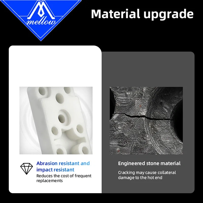 Mellow For Bambu Lab A1/A1 Mini Ceramic Zirconia  Insulator Aluminum / Copper Heatblock Kit For H2D Hotend Left Mounting Base