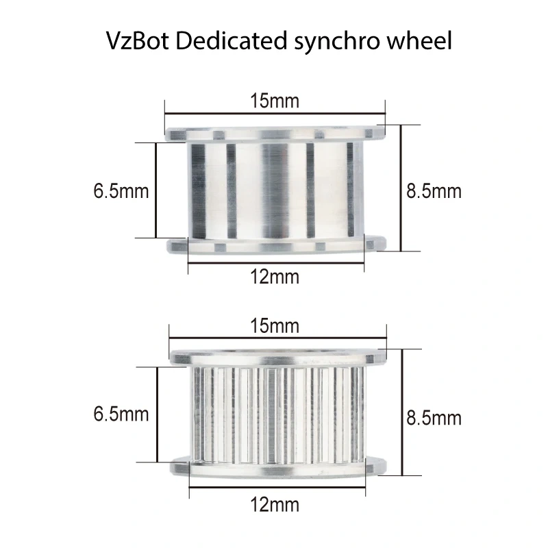 Mellow  3D Printer VzBoT Vz235 GT2 Idler With 2GT Gates 6MM Belt Kit 20T Timing Pulley Bore 5mm 40T Bore 8mm 860MM Belt Loop
