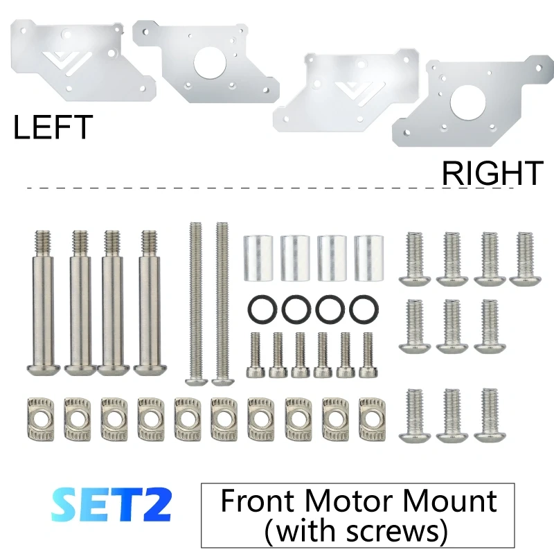 Mellow CNC VzBoT 330 AWD Aluminum Front & Rear Motor Mount  For Ultra-High-Speed 3D Printer VzBoT(Screws Not Include)