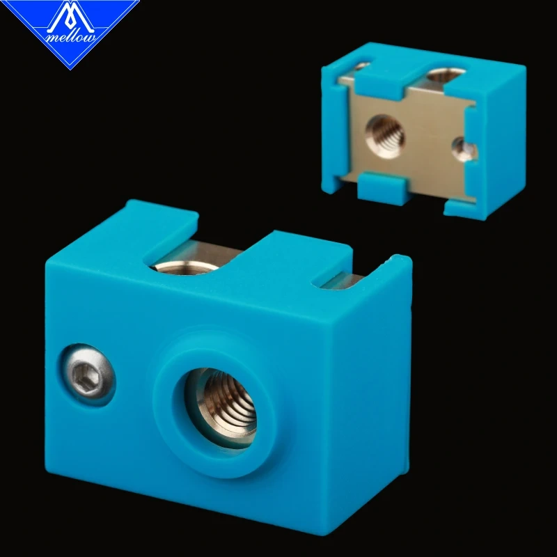 Mellow High Quality All-metal Dual Extrusion V6 Brass Heater Block For High Temperature Pt100 J-head 3d Printer  Hotend