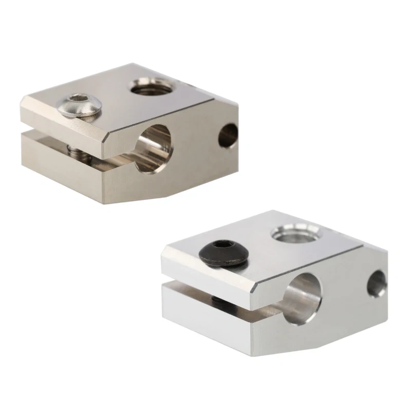 Mellow 1Pcs Aluminum/Copper Prusa mini Heater Block For PT100 Sensor Cartridge Themocouple&Thermistor HotEnd For 3D Printer Kit