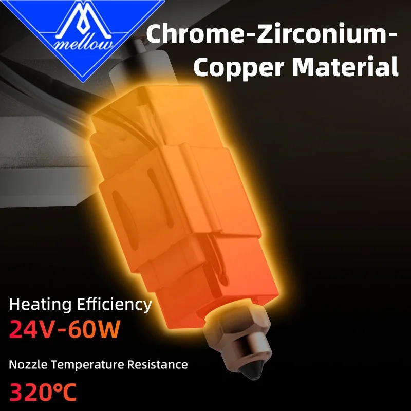 Mellow All Metal HC Centauri Carbon Hotend Titanium Heat Break  Extruder Kit For Upgrade Elegoo Centauri Carbon 3D Printer Parts