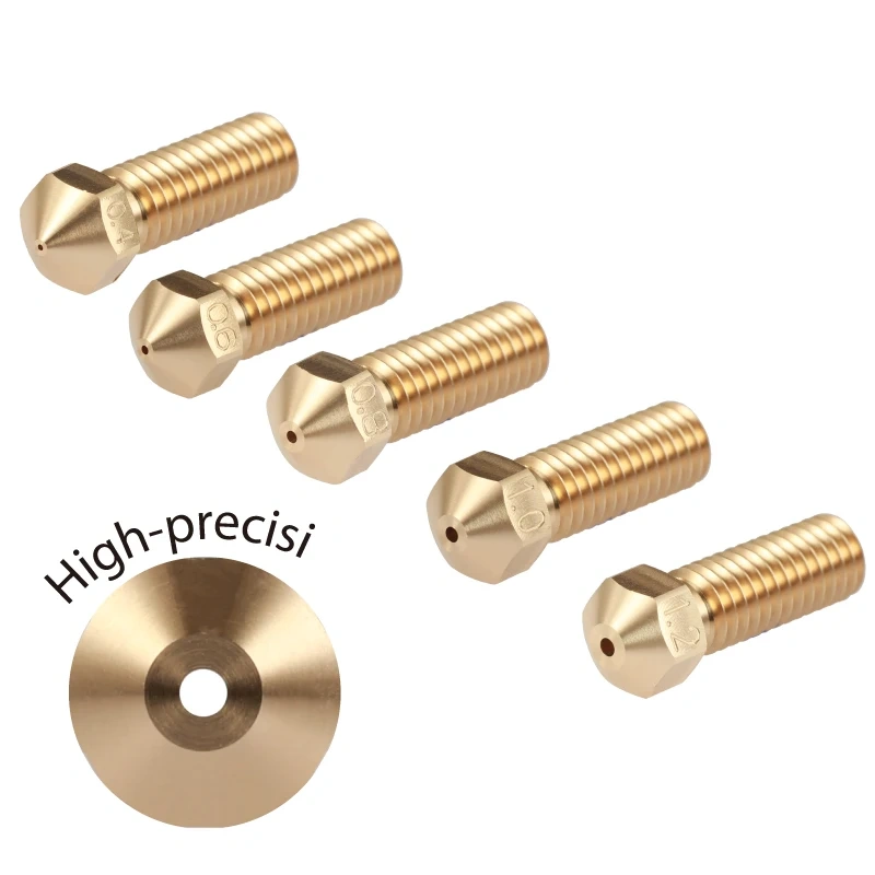 Mellow 1Pcs NF-V6 Volcano Nozzle Brass Lengthen Extruder Nozzle 0.4--1.2mm For 3D printer 1.75 Filament  Volcano Hotend Parts