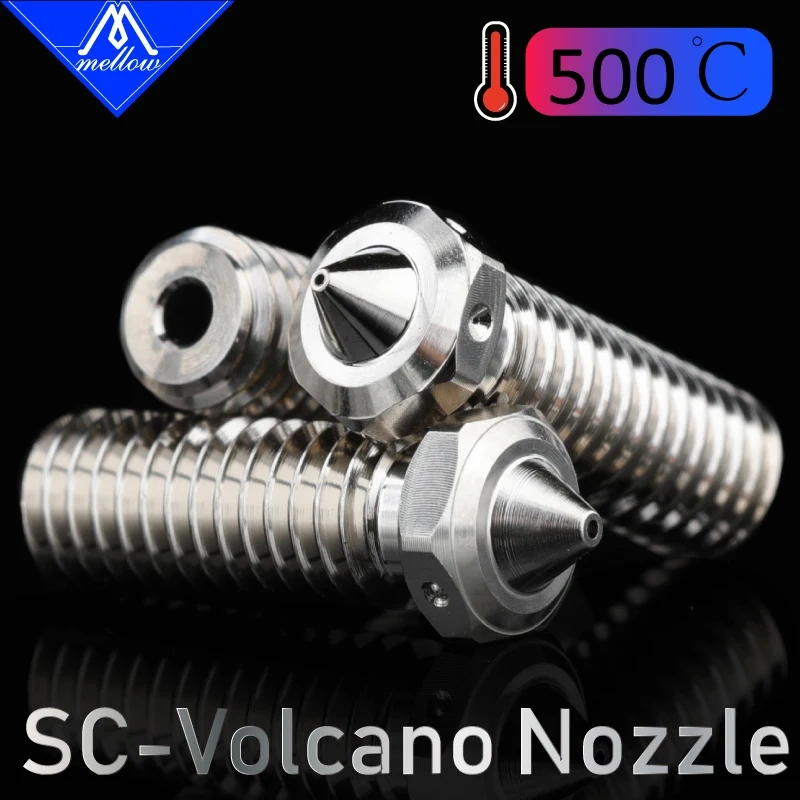 Mellow 3D Printer NF-SC Volcano Plated Copper 0.4mm M6 Volcano Nozzle For E3D V6 Volcano J-head Hotend Sidewinder X1& Genius