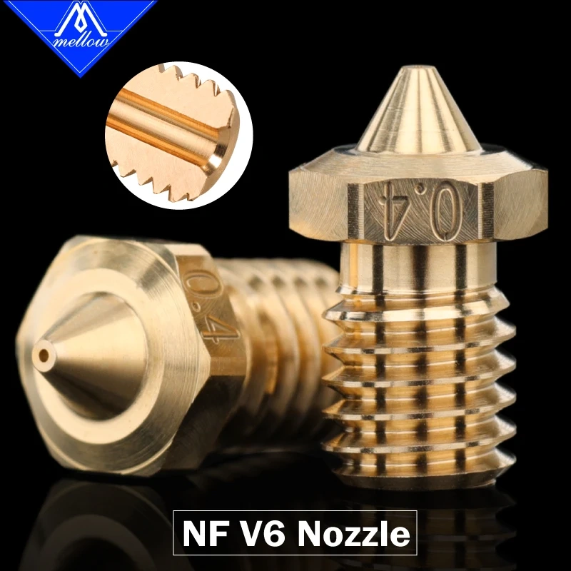 Mellow 1Pcs High Quality Sharp NF V6 Nozzles Hotend For 3D Printer Nozzle Hotend DDG NF Sunrise Extruder Ender 3 Titan Extruder