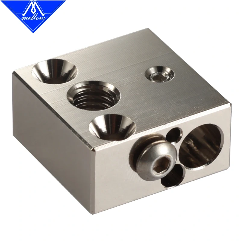 Mellow 3D Printer CR8 CR10 Plated Copper Heated Block for Micro Swiss Hotend MK8 Nozzle
