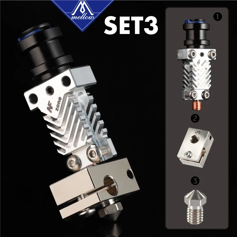 Mellow NF Zone-v6 J-head Hotend Bowden Extruder Kit Aerospace Materials For  V6 Hotend Cooling Fan Bracket 3D Printer Parts