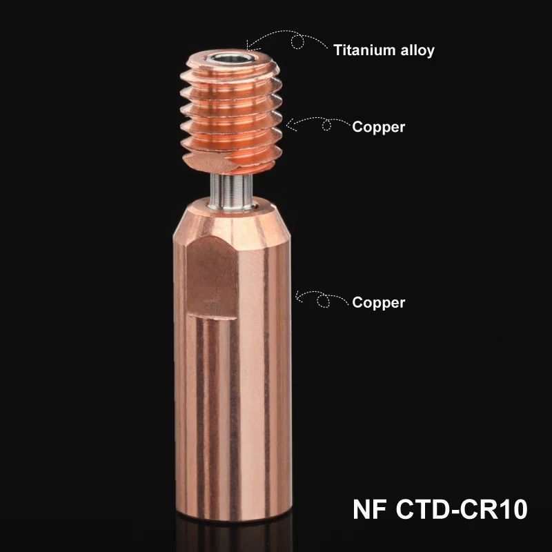 Mellow NF CTD-CR10 Heat Break All Metal Bi-metal Throat Copper & Titanium For Ender 3 V2 Ender 5 CR-10S Pro Hotend