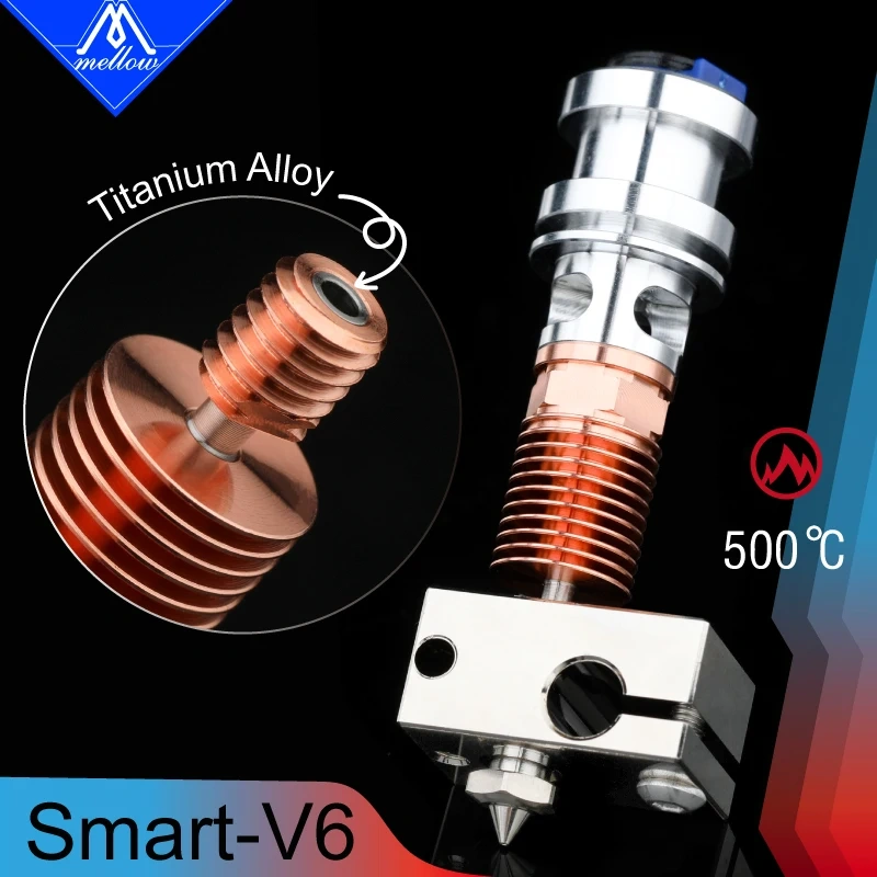 Mellow Upgrade All Metal NF Smart-V6 V2.0 Hotend Titanium Heat Break Kit For V6 Hotend Prusa MK3 DDG Extruder 3D Printer