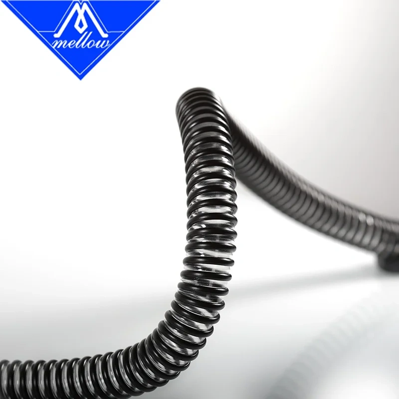 Mellow Black 2M Soft Anti-Fold 15MM CPAP Fan Pipe For Brushless Centrifugal Blower DC WS7040 Fan For VzBoT Voron DIY 3D Printer