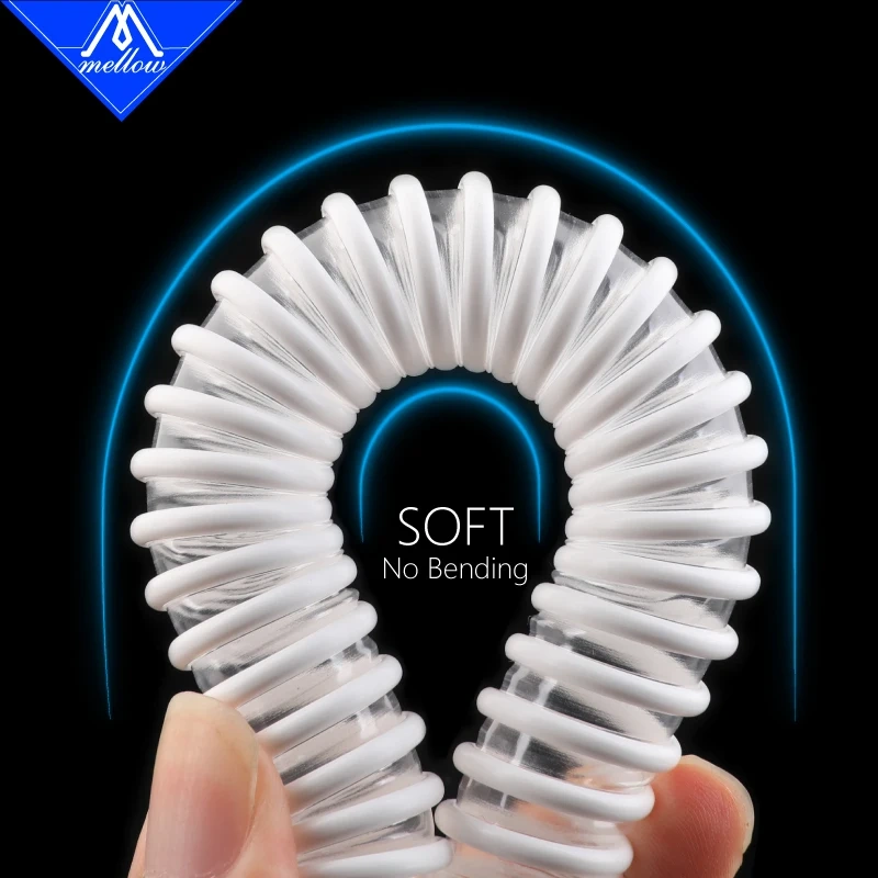Mellow 1.8M Soft Anti-Fold 15MM CPAP Fan Pipe For Brushless Centrifugal Blower DC WS7040 7040 Fan For VzBoT HevORT 3D Printer