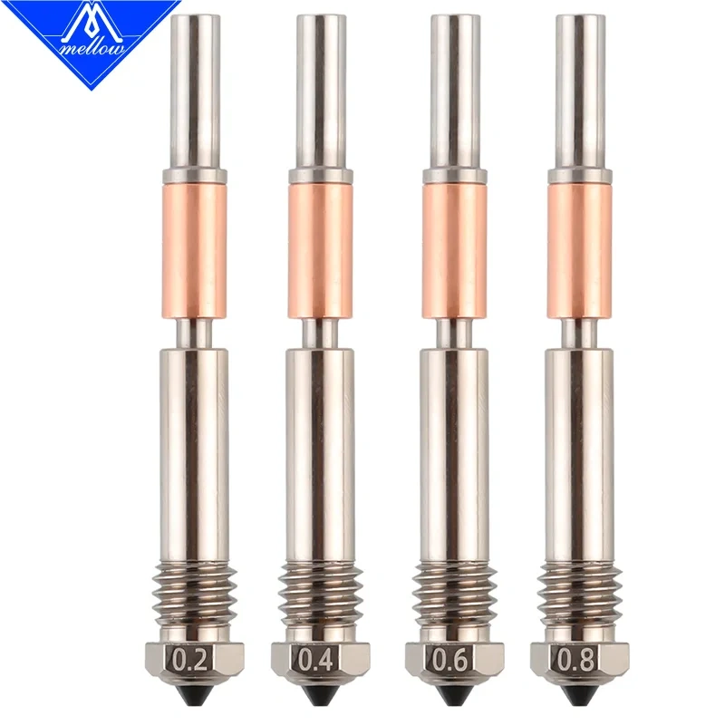 Mellow TZ4.0 Nozzle High-Flow Hardened Steel Nozzle For TZ4.0 Hotend Bambu Lab X1/P1P/P1S 3D Printer