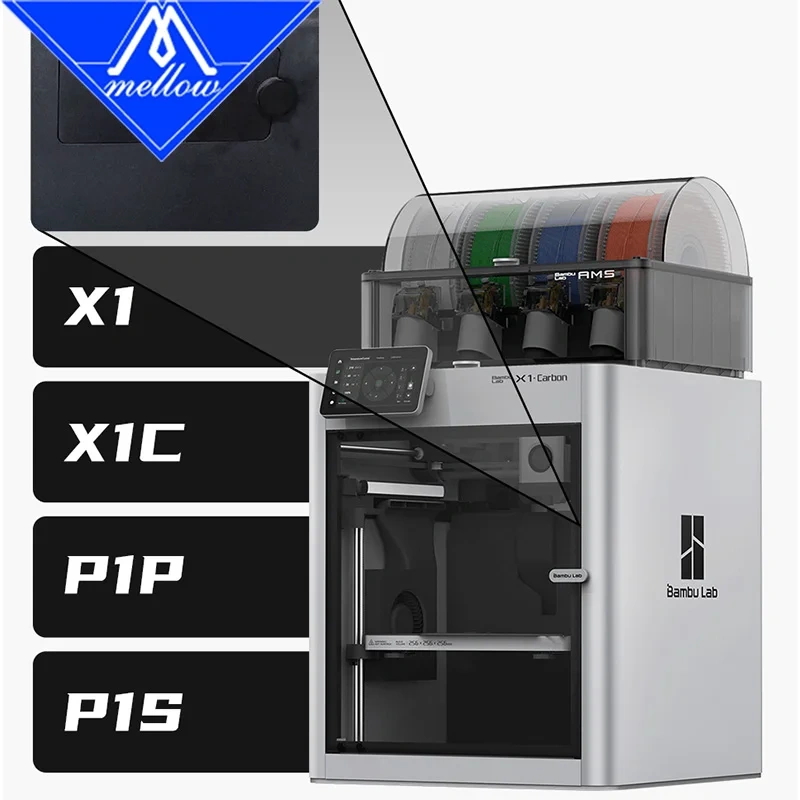 Hot Sale Mellow HEPA13 + Activated Carbon Air Ultra Filter For Bambu Lab X1C / X1E / P1P / P1S Series  For 3D Printer Parts