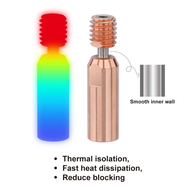 Mellow NF CTD-CR10 Heat Break All Metal Bi-metal Throat Copper & Titanium For Ender 3 V2 Ender 5 CR-10S Pro Hotend