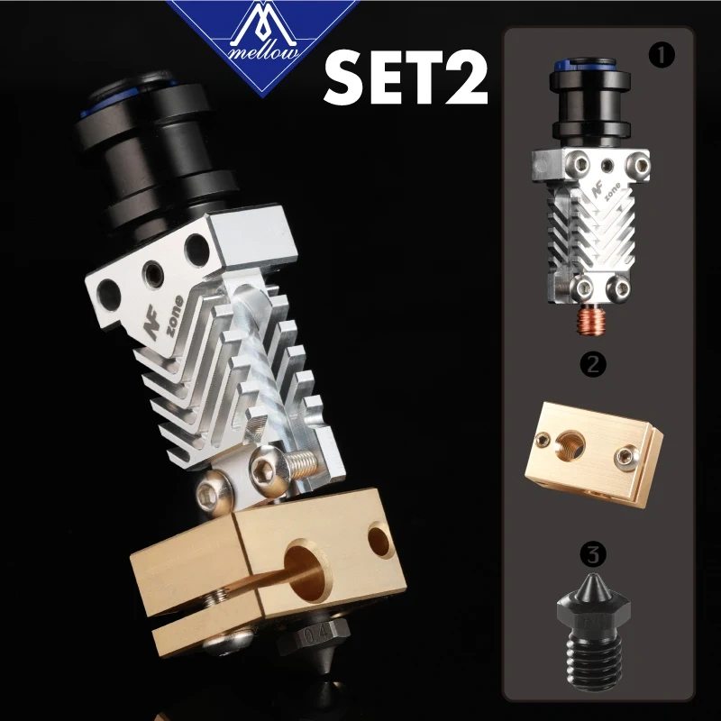 Mellow NF Zone-v6 J-head Hotend Bowden Extruder Kit Aerospace Materials For  V6 Hotend Cooling Fan Bracket 3D Printer Parts