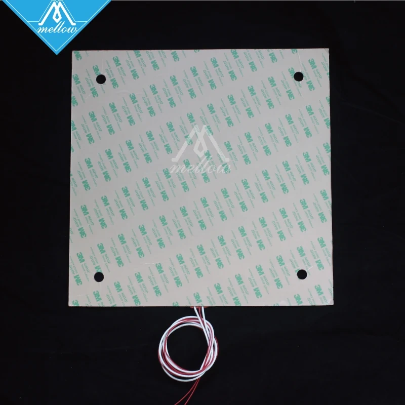 VZBOT Material!Silicone Heater Pad 310x310mm for Creality CR10 3D Printer Heated Bed w/Screw Holes Adhesive Backing & Sensor