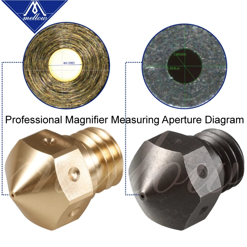 1pcs Mellow High Quality Micro Swiss Mk10 Brass/hardened Steel M7 Nozzle For 3d Printer Flashforge/ctc/wanhao Swiss Hotend Kit