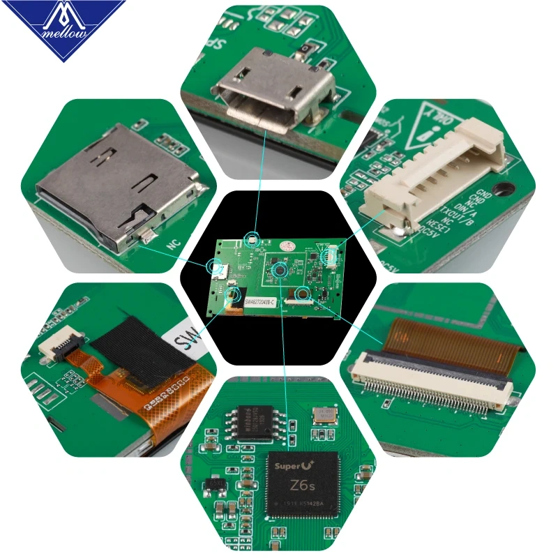 Mellow FLY 4.3/7.0 V1 Touch Screen Replace Pandue Touch Screen For Duet 2 Wifi V1.04,SKR 1.3 1.4,MKS Marlin&Duet Control Board